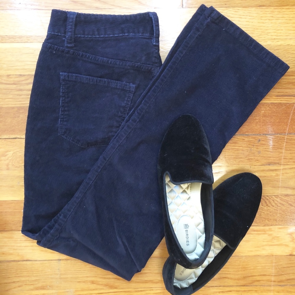 Ann Taylor 2P Navy Corduroy Pants Straight Leg